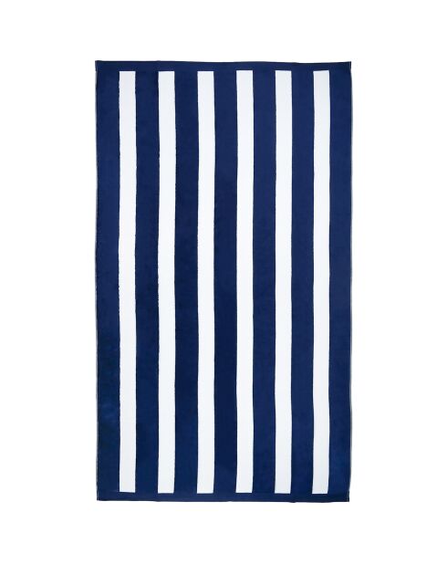 Bahia Strandtuch aus Jacquard-Samt, Frottee, 100 x 175 cm, Marineblau