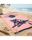 Relax Frottee-Strandtuch aus Jacquard-Samt, 90 x 170 cm, Rosa