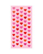 Serviette de plage enfant microfibre Cœurs Rose - 70x140 cm