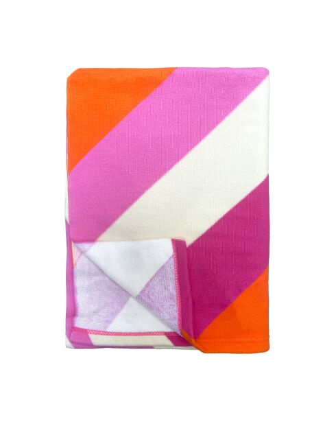 Serviette de plage microfibre Summer Pop Rose - 90x170 cm