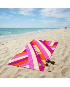Serviette de plage microfibre Summer Pop Rose - 90x170 cm
