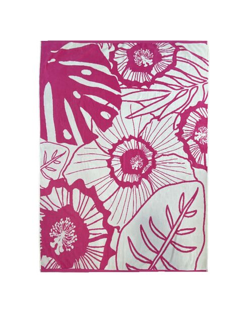 Asciugamano da spiaggia Roza Rose Jacquard Velvet Terry XL - 140x180 cm