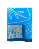 Kentia strandlaken van turkoois jacquard velours badstof - 100x175 cm