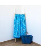 Kentia strandlaken van turkoois jacquard velours badstof - 100x175 cm