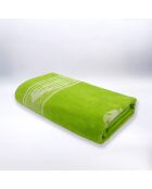 Serviette de plage éponge velours Jacquard Cosmo Vert - 90x170 cm