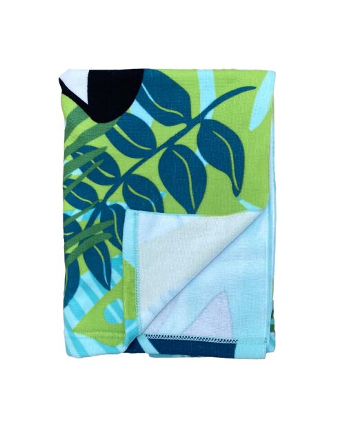 Serviette de plage enfant microfibre Panda Multicolore - 70x140 cm