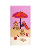 Serviette microfibre enfant Nounours Multicolore - 70x140 cm
