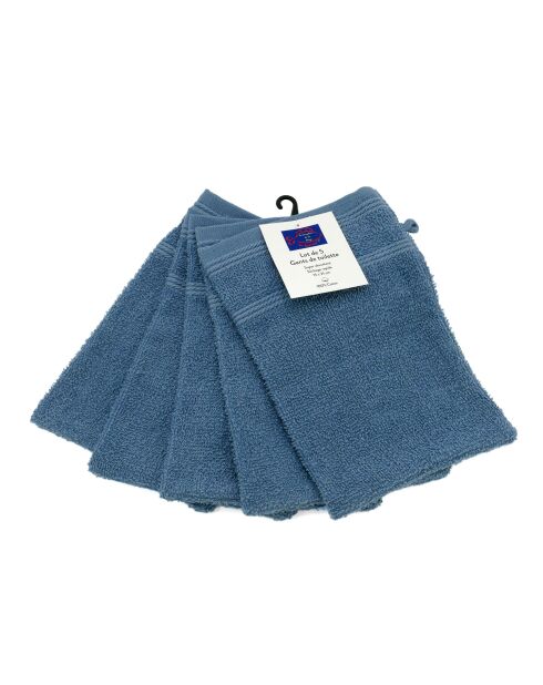 Set di 5 salviette blu - 15x21 cm