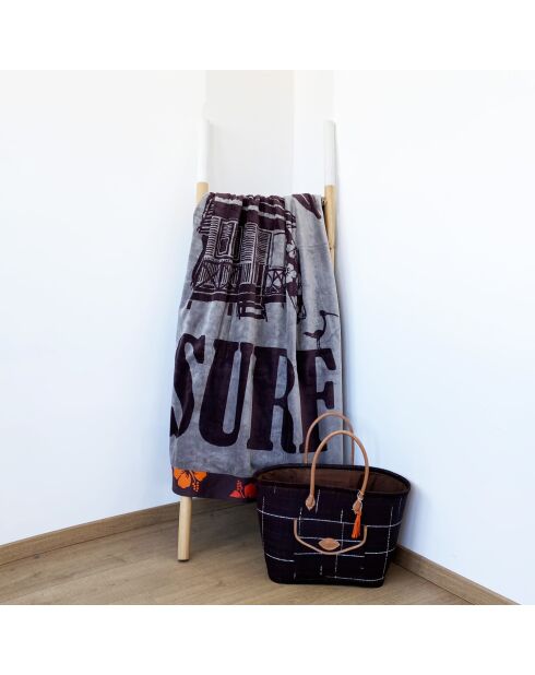 Kabana Strandtuch aus Jacquard-Samt, Frottee, 100 x 175 cm, Taupe