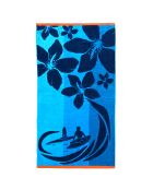 Asciugamano da spiaggia in spugna jacquard blu Coolsurf - 90x170 cm