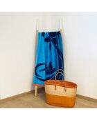 Asciugamano da spiaggia in spugna jacquard blu Coolsurf - 90x170 cm