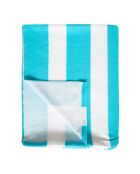 Rayada Turquoise Blue XL Mikrofaser-Strandtuch, 140 x 170 cm
