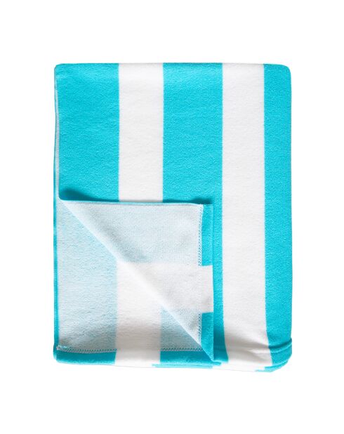 Rayada Turquoise Blue XL Mikrofaser-Strandtuch, 140 x 170 cm
