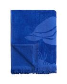 Starfish Blue Chiselled Jacquard Velvet Terry XL strandlaken - 140x180 cm