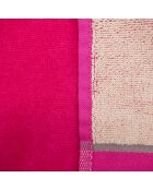 Serviette de plage éponge velours Jacquard Wasaga Rose - 100x175 cm