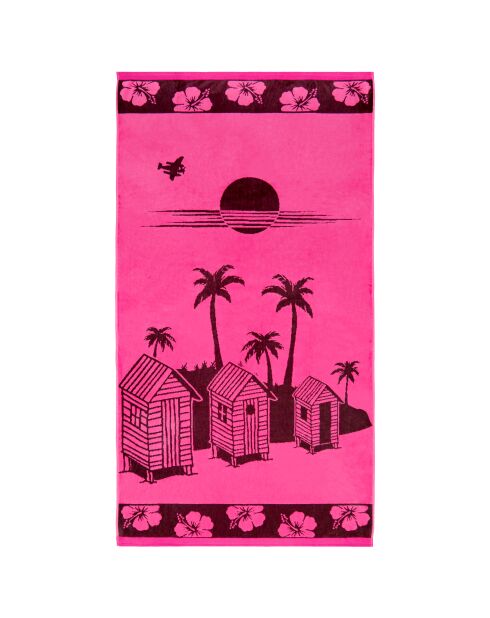 Asciugamano da spiaggia Sissi Rose in velluto jacquard Terry - 90x170 cm