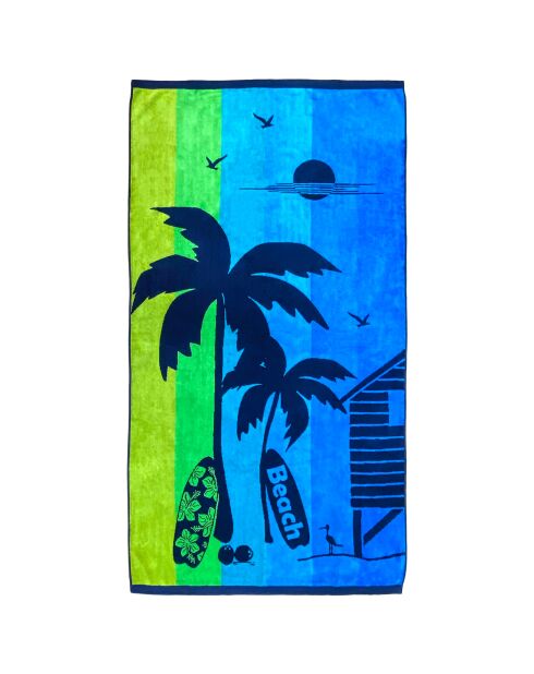 Milatos meerkleurig jacquard fluwelen badstof strandlaken - 90x170 cm