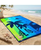 Milatos meerkleurig jacquard fluwelen badstof strandlaken - 90x170 cm