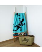 Serviette de plage microfibre Bondi Turquoise - 90x170 cm