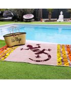 Asciugamano da spiaggia Homok in spugna jacquard multicolore - 95x175 cm