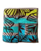 XL Badetuch aus Samtschwamm Jacquard Lazare Bleu - 140x180 cm