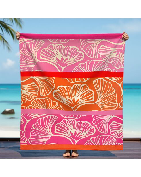 Serviette de plage XL microfibre Jinoka Rose - 140x170 cm