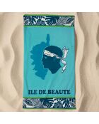 Serviette de plage microfibre Bodri Bleu - 90x170 cm