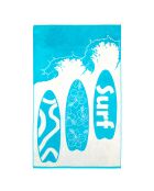 Veracruz blauwe jacquard fluwelen badstof strandlaken - 100x175 cm