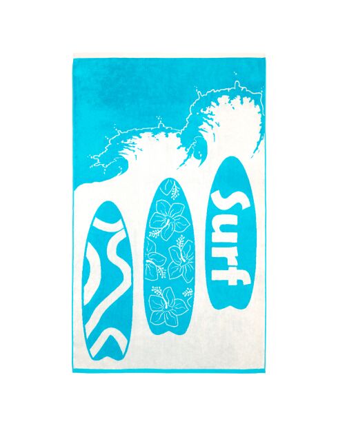 Veracruz blauwe jacquard fluwelen badstof strandlaken - 100x175 cm