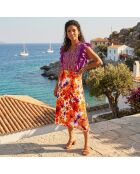 Jupe en Lin mélangé Dorine orange