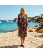 Mehrfarbiges Blumenkleid Arina