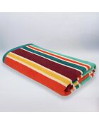 Serviette de plage éponge velours Jacquard multicolore - 100x175 cm