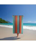 Serviette de plage éponge velours Jacquard multicolore - 100x175 cm