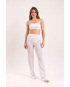 Pantaloni da spiaggia bianchi Memphis White Lana