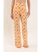 Pantaloni da spiaggia beige Mosaico Lana