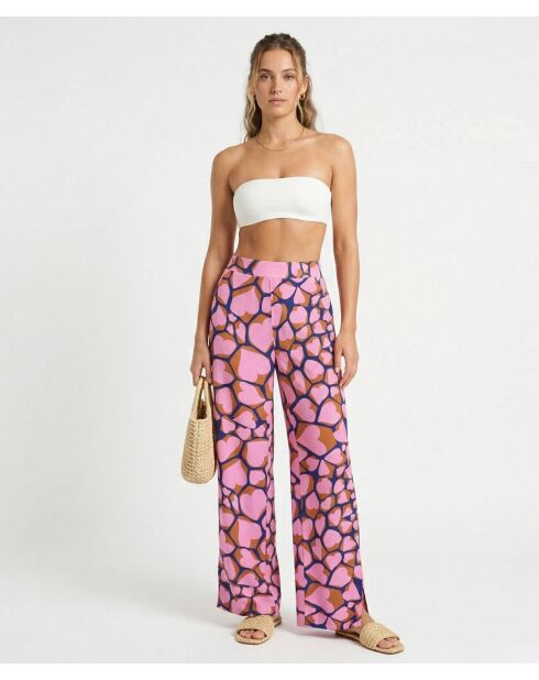 Amore roze wijde strandbroek