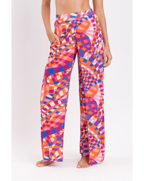 Divertenti pantaloni da spiaggia larghi multicolor