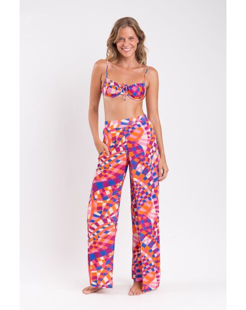 Divertenti pantaloni da spiaggia larghi multicolor