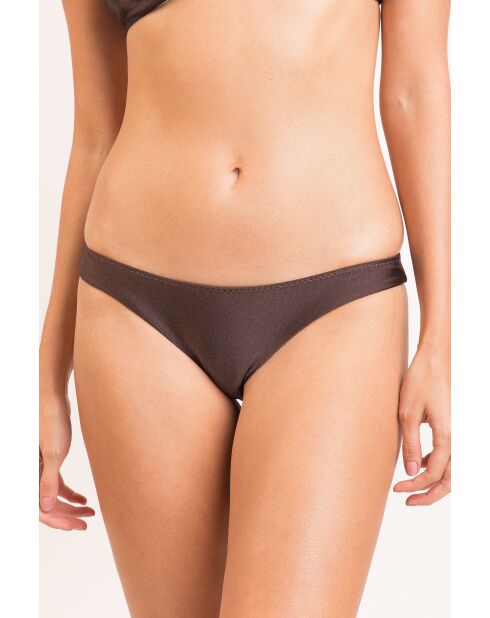 Slip bikini Essential Shimmer Coffee marrone