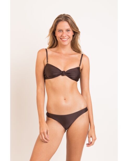 Slip bikini Essential Shimmer Coffee marrone