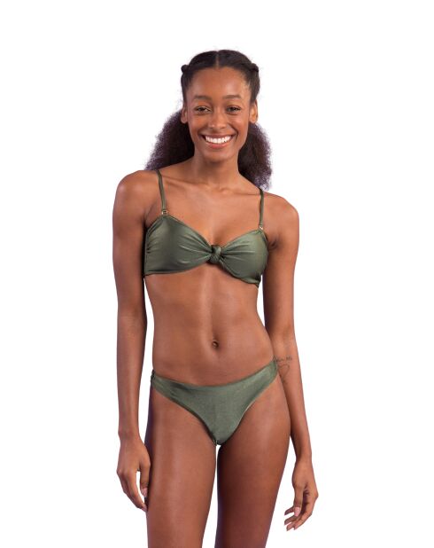 Croco Essential grüne Bikinihose