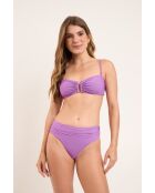 Slip bikini biologico viola Floreira Amy