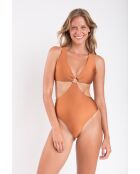 Costume da bagno intero marrone Tropic Nocciola