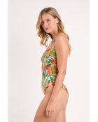 Sara Op Tropical groen badpak uit één stuk