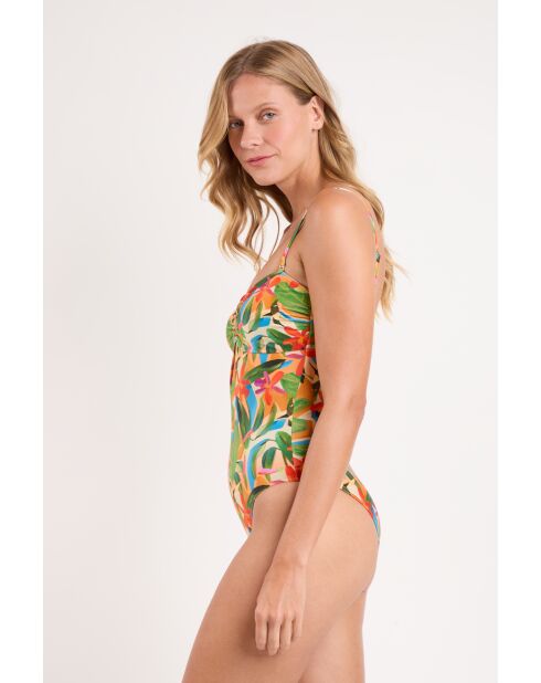 Sara Op Tropical groen badpak uit één stuk