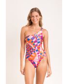 Santorini Grappig veelkleurig badpak uit één stuk
