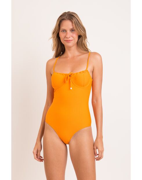 Bañador de una pieza Julia Dots Mango naranja