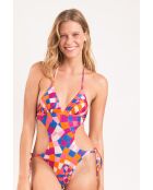 Divertido trikini multicolor de una sola pieza