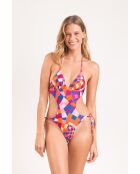 Divertido trikini multicolor de una sola pieza