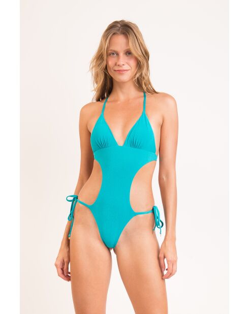 Malibu Atoll blauwe trikini uit één stuk